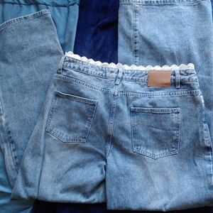 Aeropostale Light Blue Denim with Lace Detail